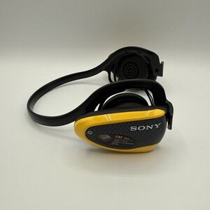 Sony AM/FM Radio Walkman Street Style Sport Neck Band Headphones Yellow SRF-H5